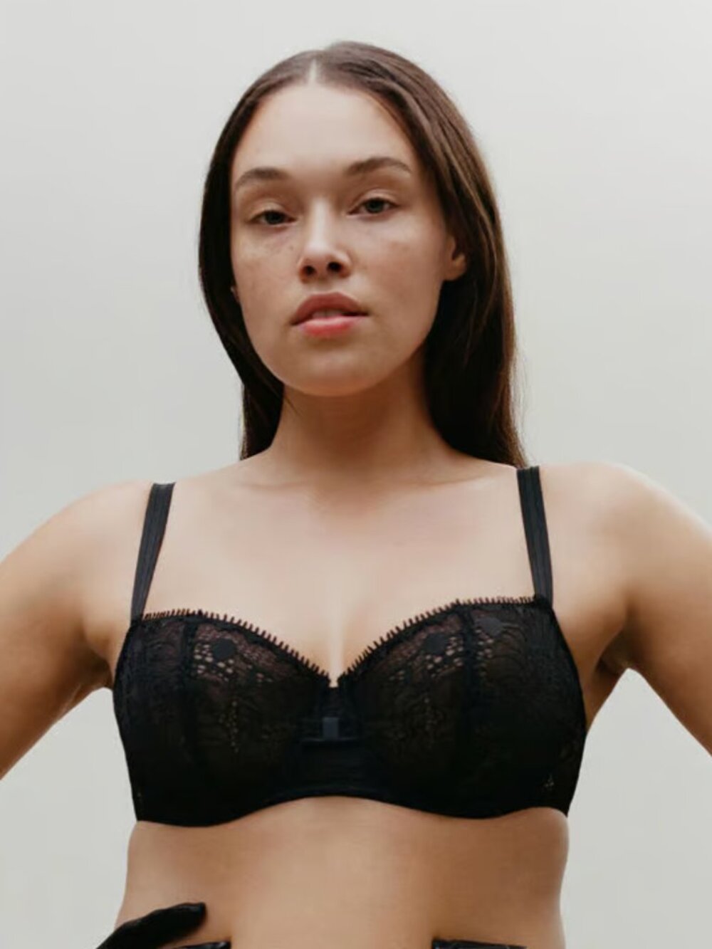 Day To Night Lace Unlined Demi Bra - Black 32G